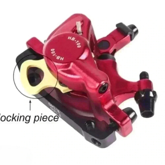 ZOOM XTECH HB100 Line Pulling Hydraulic Bike Disc Brake Calipers Front Red - Picture 9 of 11